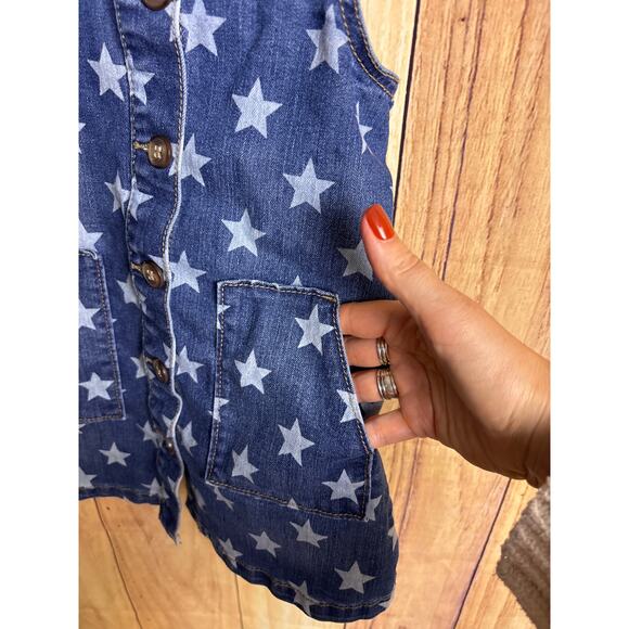 Wonder Nation Overall Denim Dress with Pockets Starts Girl's Size 5T - Picture 2 of 5